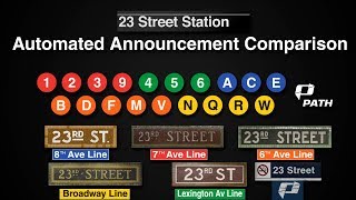 ᴴᴰ Rare NYC Subway Announcements  23 Street Station Announcement Comparison 1993 to 2019 [upl. by Ettenuahs]