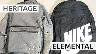 Nike Elemental vs Heritage Backpack  Which Should You Buy [upl. by Itraa826]