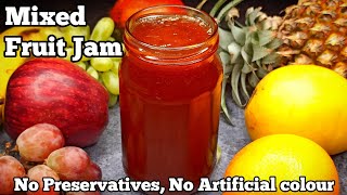 Delicious Homemade Mixed Fruit Jam  Easy Mix Fruit Jam Recipe [upl. by Ahsaele]