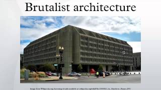 Brutalist architecture [upl. by Atinnor]