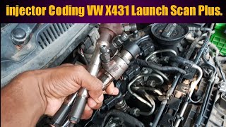 injector Coding VW X431 Launch Scan Plus [upl. by Garber604]