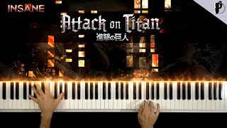 Attack on titan INSANE Piano  Shinzou wo Sasageyo Season 2 OST [upl. by Yemar958]