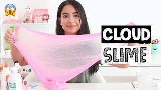 FIRST TIME MAKING CLOUD SLIME My New FAVORITE Slime Recipe [upl. by Eneiluj]