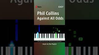 Phil Collins  Against All Odds  EASY Piano TUTORIAL by Piano Fun Play YouTubeShorts shorts [upl. by Valentin]