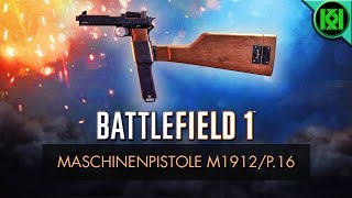 Battlefield 1 Maschinenpistole M1912P16 Review Weapon Guide  New BF1 DLC Guns  PS4 Gameplay [upl. by Lovato969]