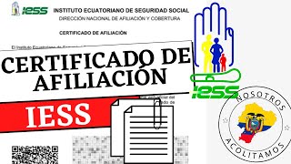 🔍 Como sacar certificado de afiliacion al iess [upl. by Joslyn]