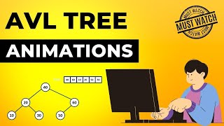 AVL Tree Animations  Data Structure  Visual How [upl. by Eidnam]