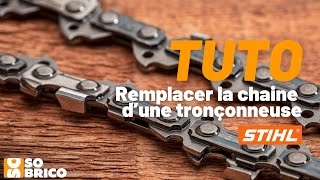 TUTO SOBRICO  Remplacer la chaine dune tronçonneuse STIHL 🛠 [upl. by Kavita]