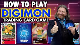 How To Play Digimon Trading Card Game TCG Learn To Play In Less Than 15 minutes [upl. by Glenden]