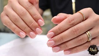 HOW TO SHORT GEL NAIL ENHANCEMENTS USING NAIL FORMS FROM START TO FINISH [upl. by Anglim]