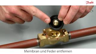 Wie reinigt man ein Danfoss EV220B NC Magnetventil [upl. by Seraphim595]