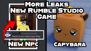 👑 BOSS CONFIRMED NEW NPC AND MORE  NEW LEAKS FOR THE NEW RUMBLE STUDIO GAME [upl. by Cornelie]