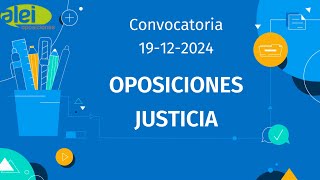 Convocatoria de justicia diciembre 2024 Total 2312 plazas [upl. by Annagroeg175]