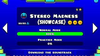 Geometry Dash Stereo Madness Full Level Showcase [upl. by Labina]