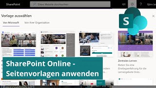 Sharepoint Websitevorlagen  Teamseiten und Kommunikationsseiten schnell erstellen [upl. by Nosbig216]