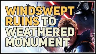 How to get from Windswept Ruins to Weathered Monument Zeffo Star Wars [upl. by Elletnwahs256]