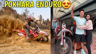 POKHARA ENDURO RACE KO LAGI PRACTICE GARDAI😍  DIRT BIKE IN NEPAL  LADY RIDER alishakhadgi9769 [upl. by Eetnahs]