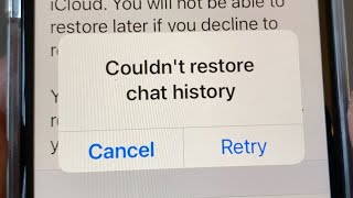 Couldn’t restore chat history  Whatsapp backup stuck iPhone problem how to fix [upl. by Tiphanie598]