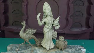 Loxmi Idol Making with clay 2024  Kumartuli Loxmi Idol  Clay Idol Making [upl. by Ravahs]