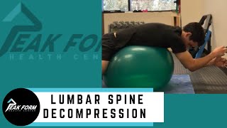 Low Back Decompression Stretch with Swiss Ball  San Diego Chiropractor [upl. by Sunil]