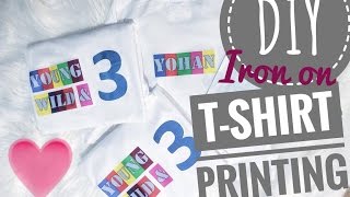 DIY Ironon Tshirt Printing [upl. by Anaicul]