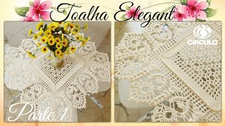 Toalha Elegant de Mesa em Crochê P1 Por Vanessa Marcondes [upl. by Zachery537]