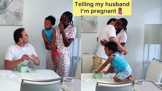 TELLING MY HUSBAND I’M PREGNANT🤰🏾emotional 🥹😍 [upl. by Accebar]