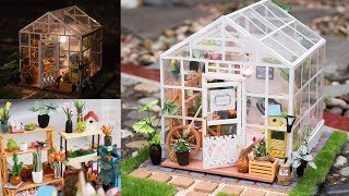 DIY Miniature Greenhouse  Rolife Cathys Flower House [upl. by Sclar7]