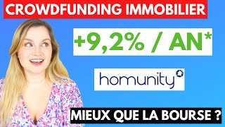 Comment INVESTIR en CROWDFUNDING IMMOBILIER mon avis sur Homunity [upl. by Queri86]