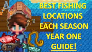 BEST Fishing Locations GUIDE For each SEASON in Stardew Valley [upl. by Moffit509]