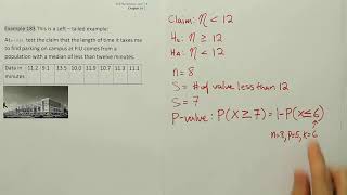 Performing a Sign Test in Nonparametric Statistics Example 183 [upl. by Hafeetal]