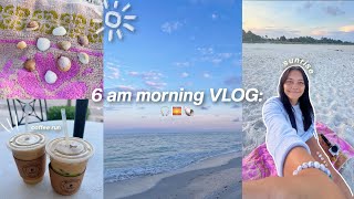 6 am morning VLOG  sunrise grwm coffee run [upl. by Fonda745]