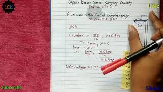 Busbar size calculation as per ampere rating [upl. by Aneekat]