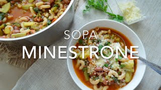 SOPA MINESTRONE o SOPA ITALIANA  Recetas fáciles Pizca de Sabor [upl. by Attesoj]