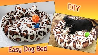 DIY Easy Dog Bed  Pet Bed From Old Plaid  Recycling Idea  Sewing Tutorial [upl. by Emmalyn]