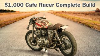 Building a Cafe Racer for under 1000 Starting with a 400 Honda CB750 [upl. by Crandale925]