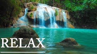 Relaxing Music and Calming 4K Waterfall Nature Sleep Relaxation [upl. by Namilus]