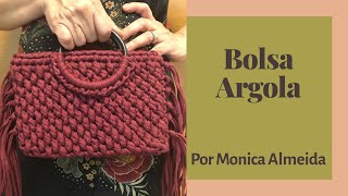 Tutorial bolsa de fio de malha com alça de argola 60 [upl. by Eyoj]