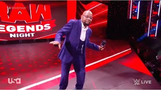 Teddy Long Returns Entrance  RAW Legends Night January 4 2021 [upl. by Armando]