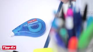 Using correction tape TippEx Easy Correct  2014 video [upl. by Halfon]