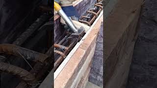 Brick house foundation formwork spacing fixing process [upl. by Atinomar]