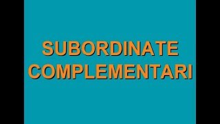 Grammatica3 le subordinate complementari [upl. by Eerolam]