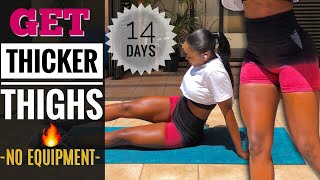 Get THICKER THIGHS In 14 Days At HomeNo EquipmentFollow AlongIntense Leg Workout [upl. by Nanaek]