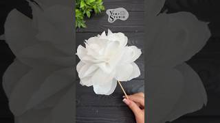 How to make Easy Tissue Paper Flowers DIY Paper Craft Tutorial [upl. by Aschim]