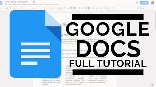 Google Docs  Full Tutorial [upl. by Nodnal]