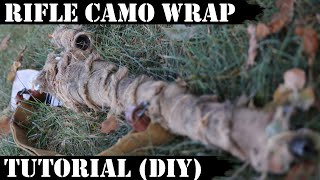 Rifle Camo Wrap Tutorial DIY section too [upl. by Olethea]