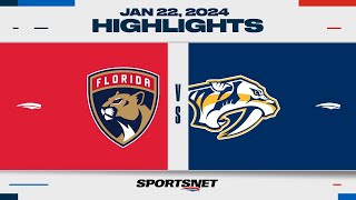 NHL Highlights  Panthers vs Predators  January 22 2024 [upl. by Adimra95]