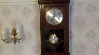 HALLER amp BENZING WESTMINSTER CHIME WALL CLOCK [upl. by Enieledam]