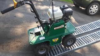 How to use a home depot sod cutter [upl. by Ailecec764]