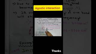 Agostic interaction organometallics inorganicchemistry shortvideo shortnotes msc csirnet gate [upl. by Tayler]